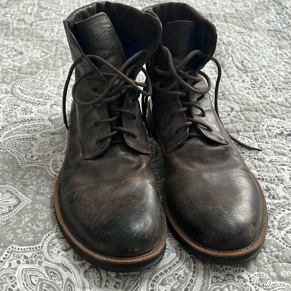 Men’s Mark Nason Lace Up Brown Leather Boots